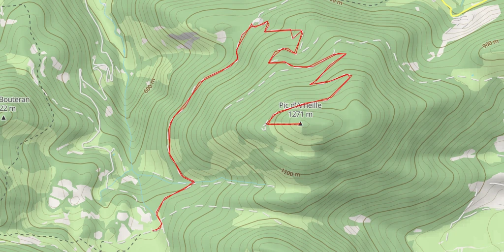 Carte de l'itinéraire :  Pic d'Arneille