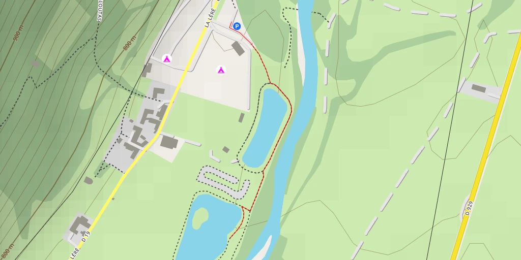 Map of the trail for Chemin d'Agos