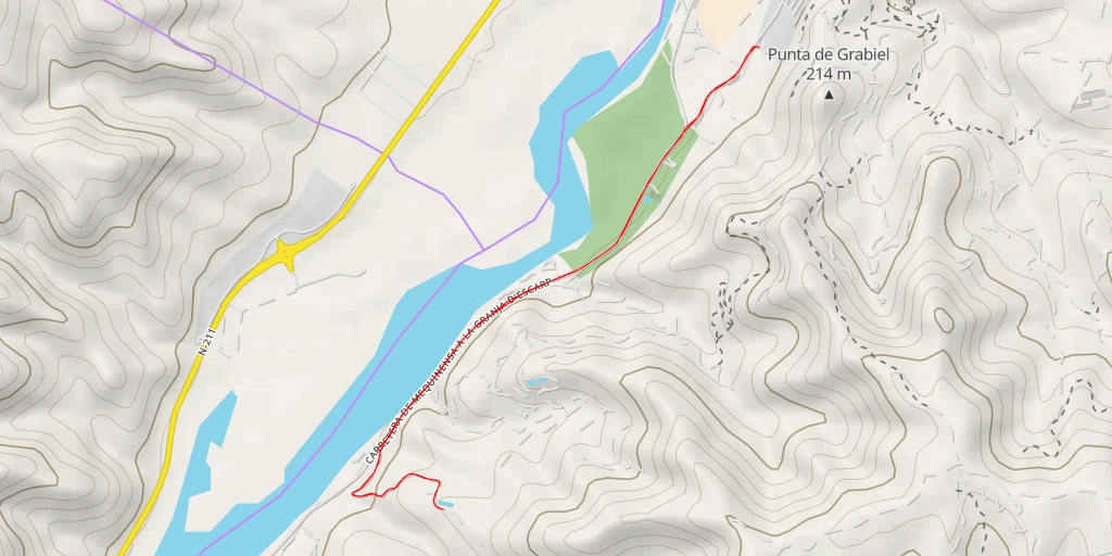 Carte de l'itinéraire :  Carretera de Mequinensa a la Granja d'Escarp - Carretera de Mequinensa a la Granja d'Escarp