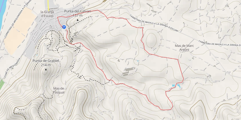 Carte de l'itinéraire :  