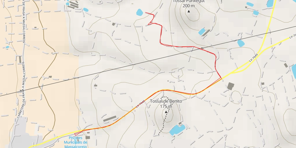 Map of the trail for LV-7045 - LV-7045