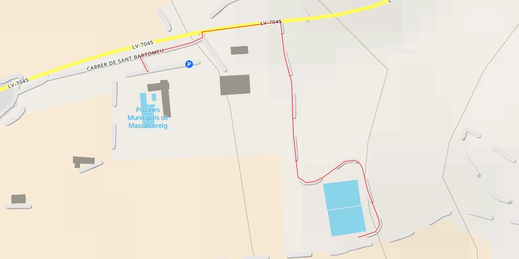 Map of the trail for LV-7045 - LV-7045