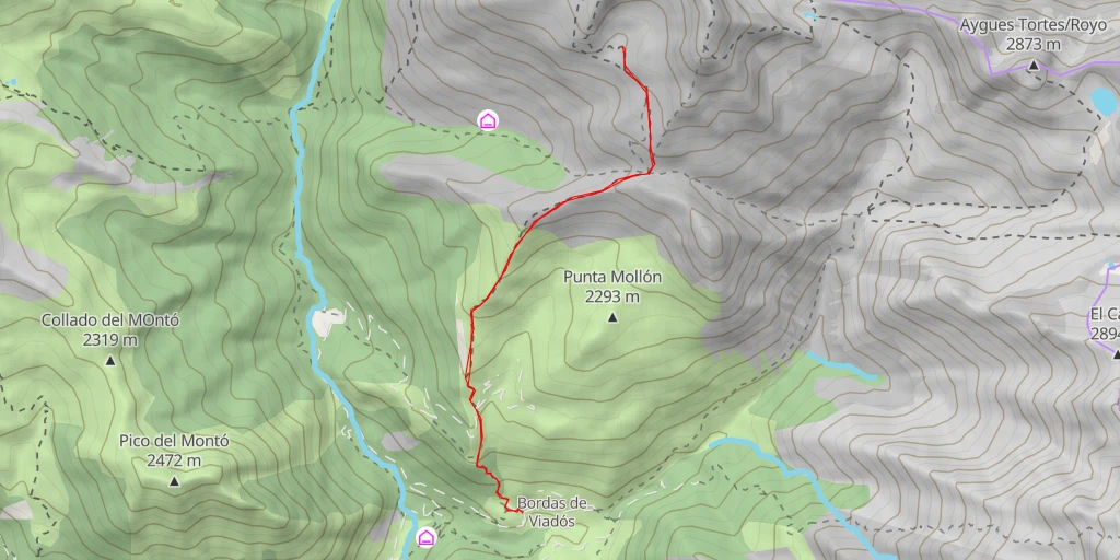 Map of the trail for La Gatera