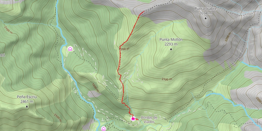 Map of the trail for La Roya