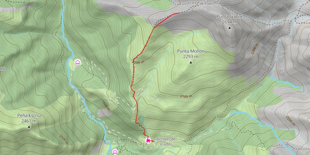 Map of the trail for La Roya