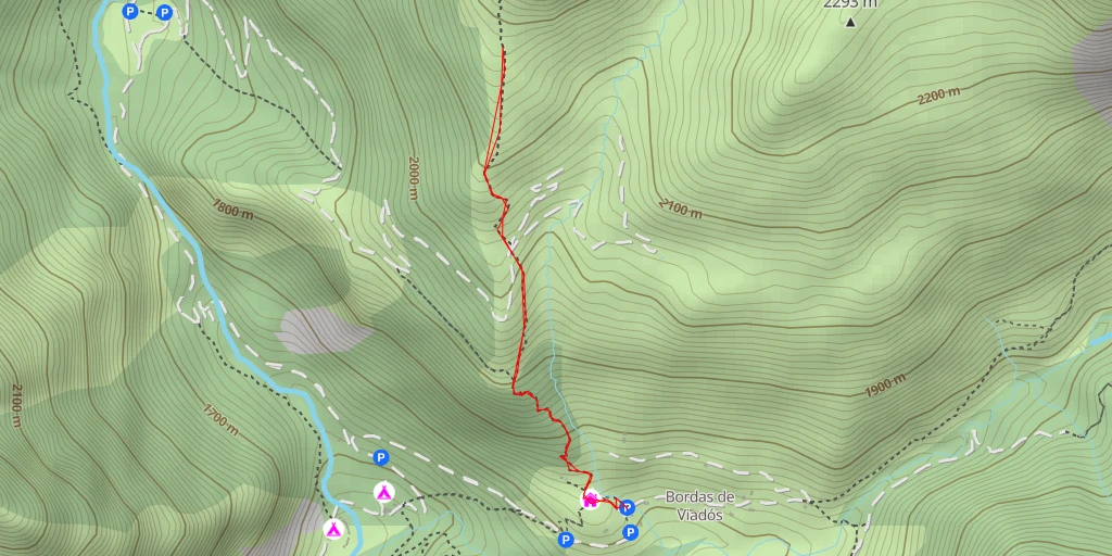 Map of the trail for Tabernés