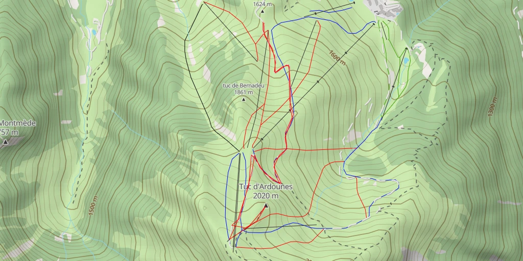 Carte de l'itinéraire :  Sentier du Col d'Azet