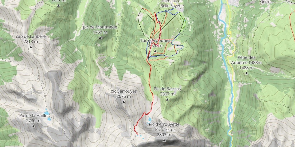 Carte de l'itinéraire :  Cami du Sarradet