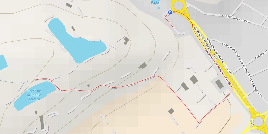 Map of the trail for Pantà de la Séquia Tercera