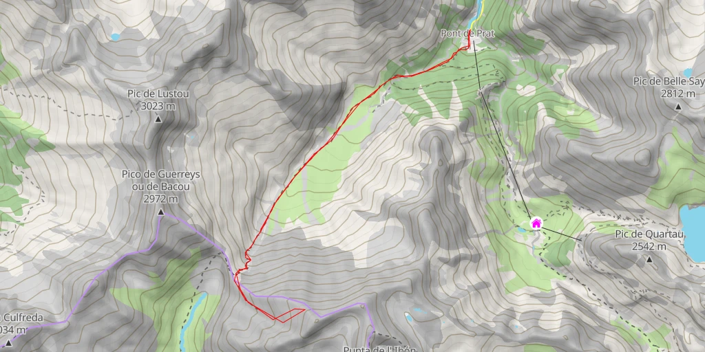 Map of the trail for Pico Puerto de la Pez