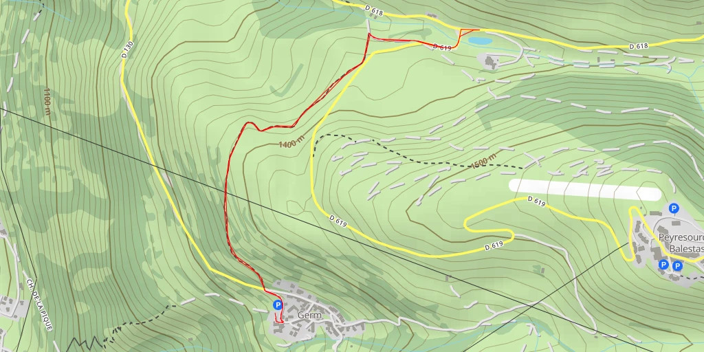 Carte de l'itinéraire :  Route du Col de Peyresourde - Route du Col de Peyresourde