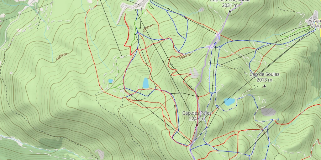 Carte de l'itinéraire :  Cap des Pales