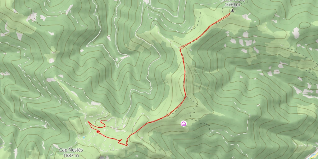 Carte de l'itinéraire :  Pic de Douly