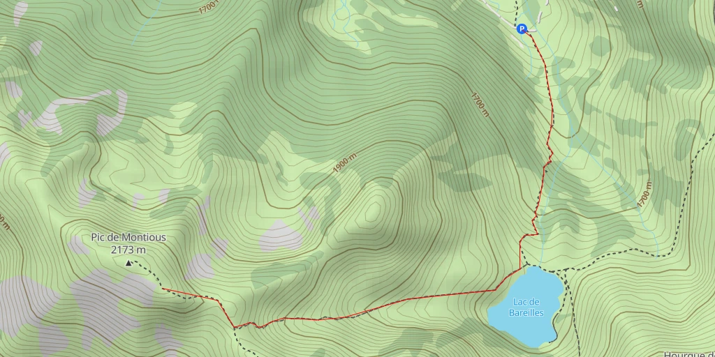 Map of the trail for Montious