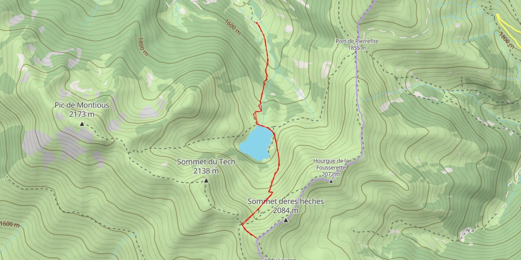 Map of the trail for Pic du Lion