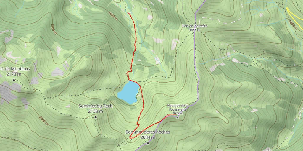 Carte de l'itinéraire :  Hourgue de la Fousserette