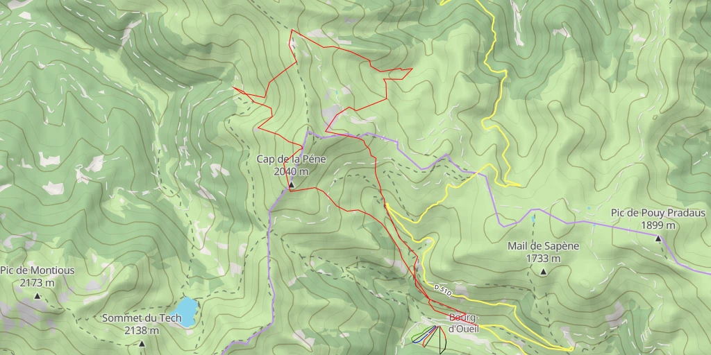 Map of the trail for Mont Né Boucle et tour du Mont Né.