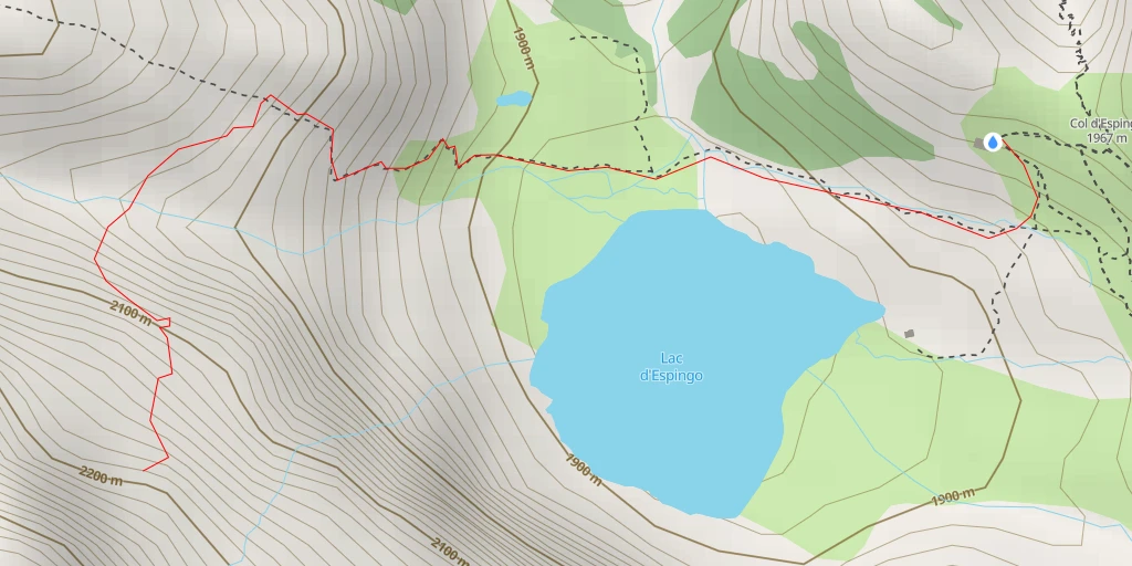 Map of the trail for Piton d'Espingo Piton d'Espingo - Crack de fin