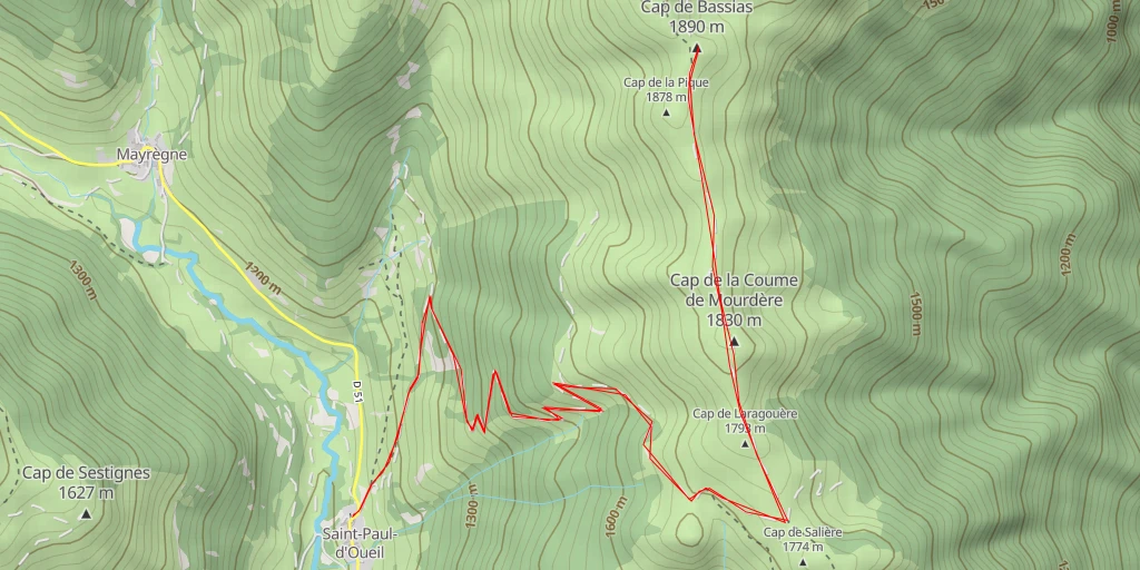 Carte de l'itinéraire :  Cap de Bassias