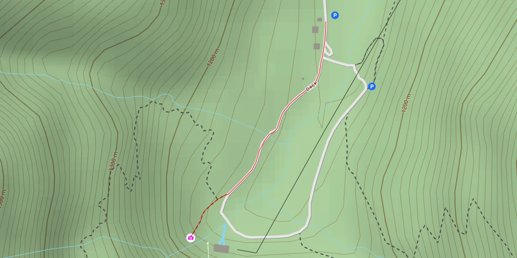 Map of the trail for Cascade d'Enfer