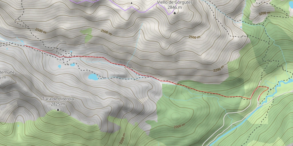 Map of the trail for Sendero del Pico Boum por Remuñe - Sendero del Pico Boum por Remuñe