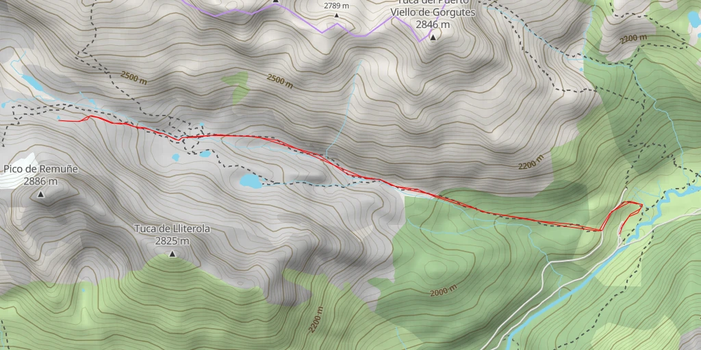 Map of the trail for Sendero del Pico Boum por Remuñe - Sendero del Pico Boum por Remuñe