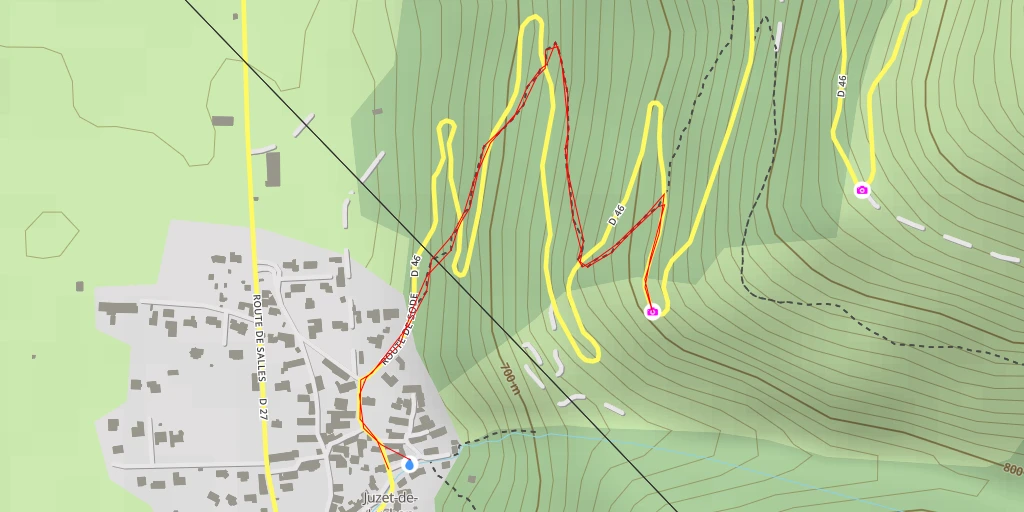 Carte de l'itinéraire :  Route de Sode - Route de Sode