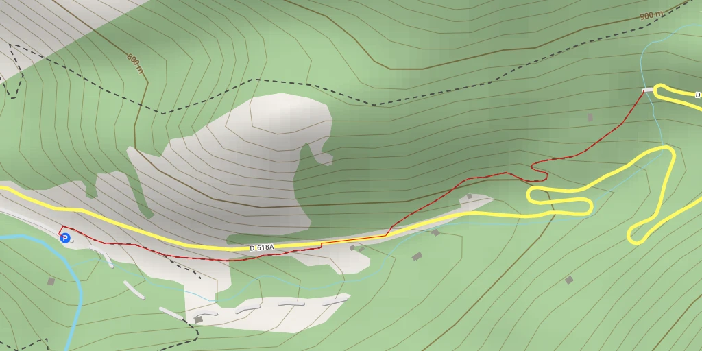 Carte de l'itinéraire :  Cascade Sidonie