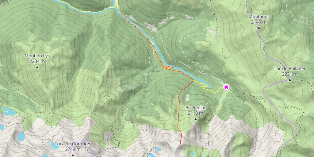 Map of the trail for L'homme des neiges Le ravin de la lauzère