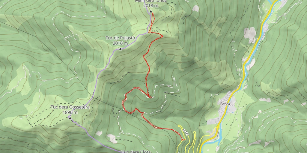 Map of the trail for Malh deth Chuc