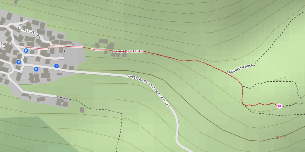 Map of the trail for Cementiri de Teresa - Bausen