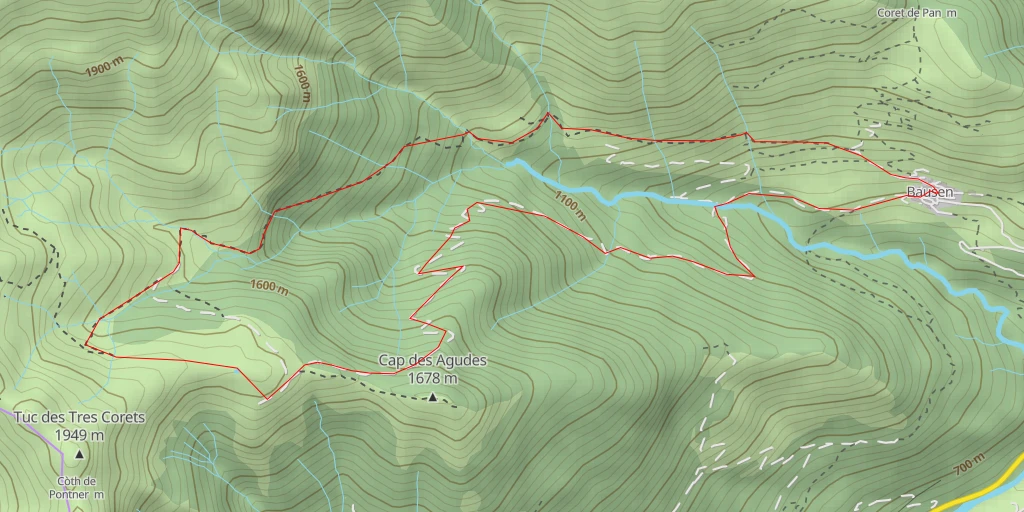 Carte de l'itinéraire :  Estanh de Sèrralonga