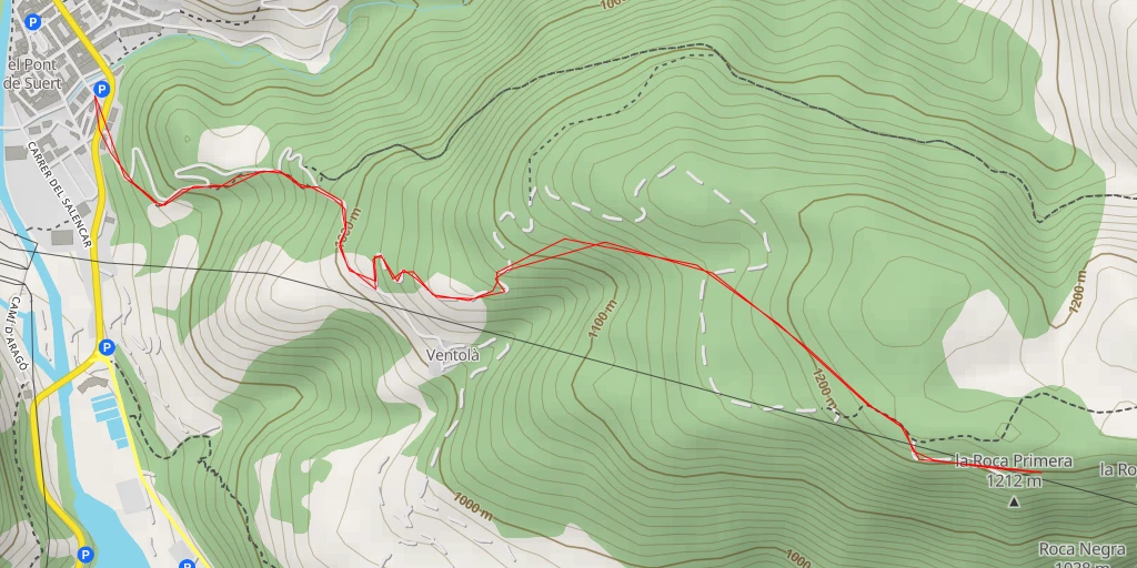 Carte de l'itinéraire :  la Roca Grossa