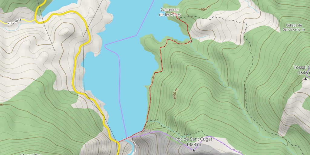 Map of the trail for Camí de Castener de les Olles - Camí de Castener de les Olles