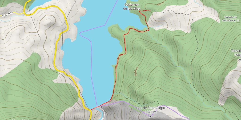 Map of the trail for Camí de Castener de les Olles - Camí de Castener de les Olles