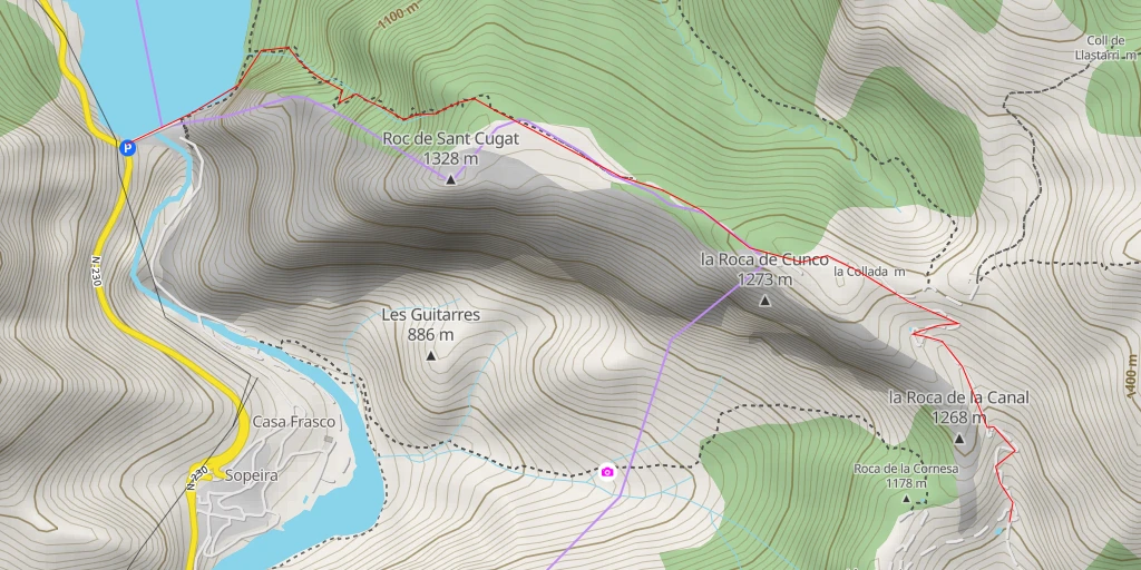 Map of the trail for Camí de Llastarri - Camí de Llastarri