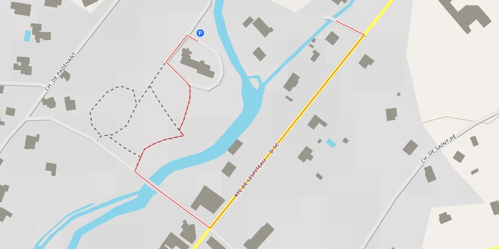 Carte de l'itinéraire :  Route de Lespiteau - Route de Lespiteau