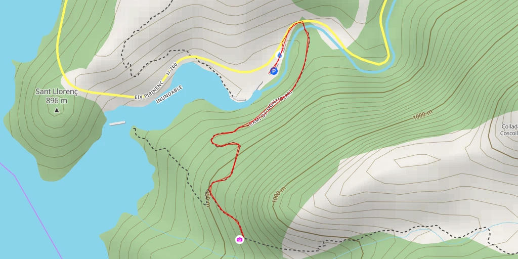 Carte de l'itinéraire :  Camí de Montiberri