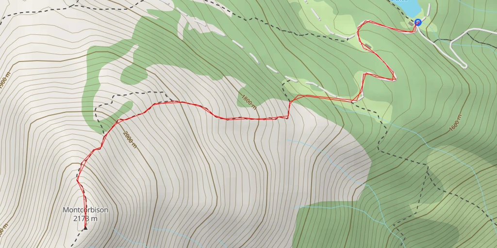 Map of the trail for Montcorbison