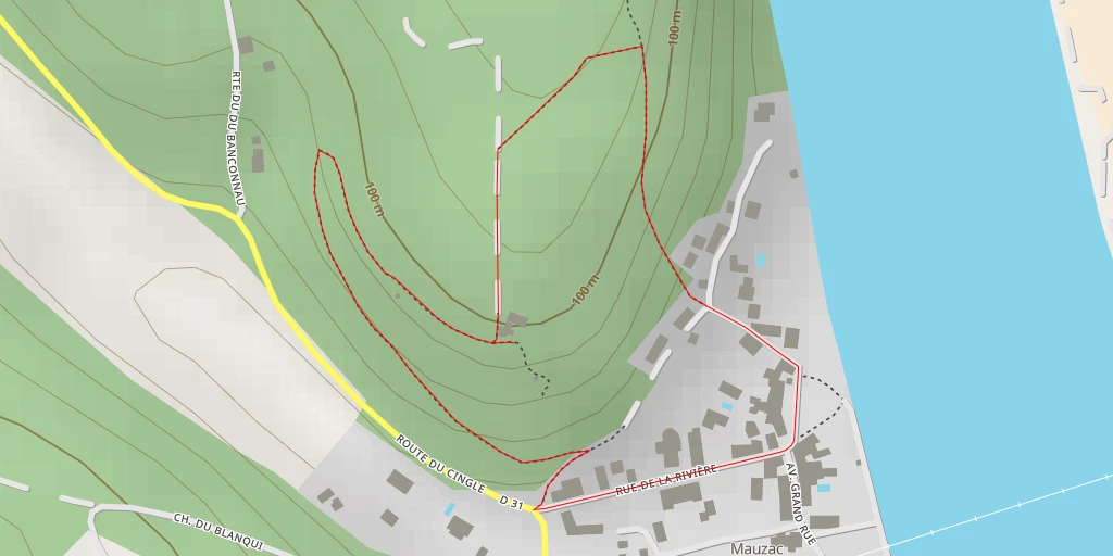 Map of the trail for AI - Église Saint-Roch - Mauzac-et-Grand-Castang