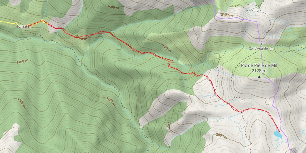 Carte de l'itinéraire :  Étang d'Uls