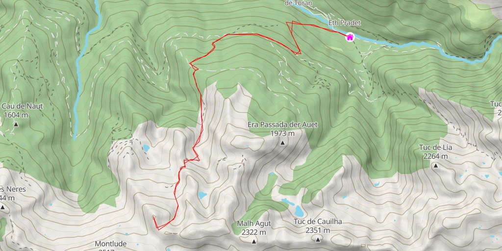 Map of the trail for Barracomica