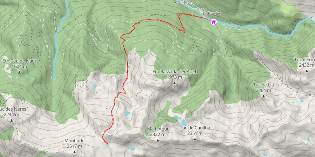 Map of the trail for Bom de Comadèra