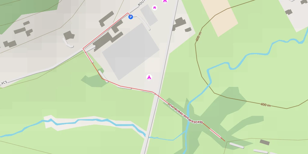 Carte de l'itinéraire :  Chemin rural dit d'Escaig - Chemin rural dit d'Escaig