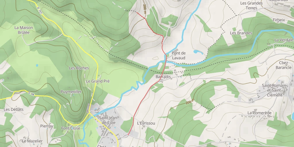 Map of the trail for AI - table d'orientation