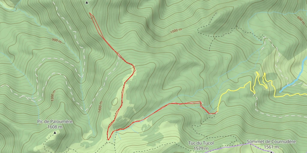 Carte de l'itinéraire :  Sommet de la Husse