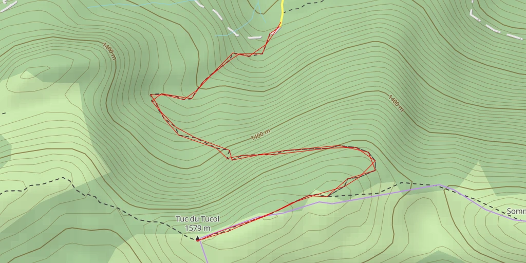 Carte de l'itinéraire :  Tuc du Tucol