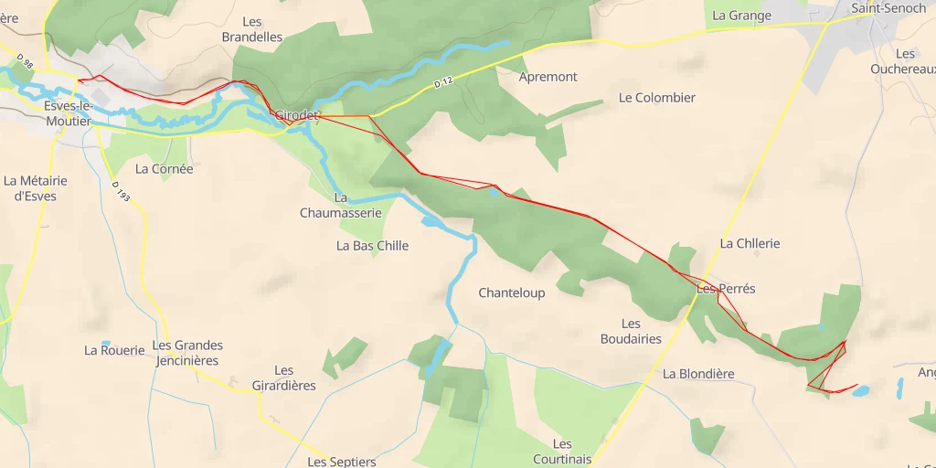 Map of the trail for Mare de Geneau