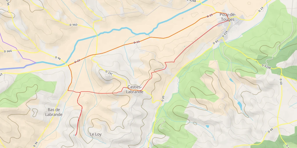 Carte de l'itinéraire :  Chemin de Champagne - Chemin de Champagne