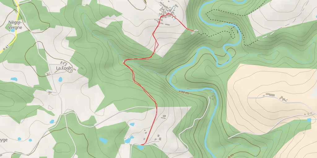 Carte de l'itinéraire :  Route du Caillou Blanc - Route du Caillou Blanc